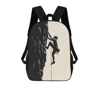 sinyumoney 3D Printed Children's School Rock Climber Backpack for Kids High Capacity Travel Fashion Rucksacks Kids School Bag Casual Back Pack 17inch