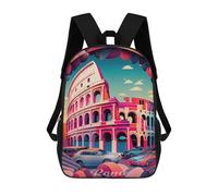 sinyumoney 3D Printed Children's School Rome Colesseum 1 Backpack for Kids High Capacity Travel Fashion Rucksacks Kids School Bag Casual Back Pack 17inch