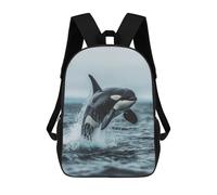 sinyumoney 3D Printed Children's School Royal Orca Whale Killer Backpack for Kids High Capacity Travel Fashion Rucksacks Kids School Bag Casual Back Pack 17inch