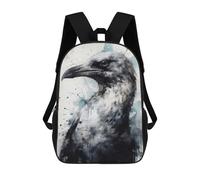 sinyumoney 3D Printed Children's School Seagull Beauty Watercolor Backpack for Kids High Capacity Travel Fashion Rucksacks Kids School Bag Casual Back Pack 17inch