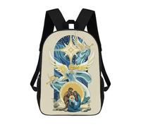 sinyumoney 3D Printed Children's School Silemt Night Christ Backpack for Kids High Capacity Travel Fashion Rucksacks Kids School Bag Casual Back Pack 17inch