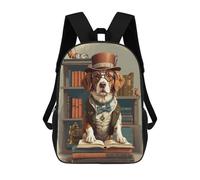 sinyumoney 3D Printed Children's School Smart Brittany Spaniel Dog Backpack for Kids High Capacity Travel Fashion Rucksacks Kids School Bag Casual Back Pack 17inch