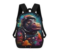 sinyumoney 3D Printed Children's School Space Monkey Explorer Backpack High Capacity Travel Book Bags Fashion Rucksacks Kids School Casual Back Pack 17inch