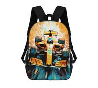 sinyumoney 3D Printed Children's School Speed Racing Sport Backpack for Kids High Capacity Travel Fashion Rucksacks Kids School Bag Casual Back Pack 17inch