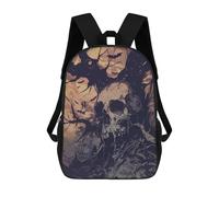 sinyumoney 3D Printed Children's School Spooky Skull Halloween Backpack High Capacity Travel Book Bags Fashion Rucksacks Kids School Casual Back Pack 17inch