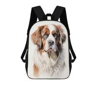 sinyumoney 3D Printed Children's School St Bernard Dog Backpack for Kids High Capacity Travel Fashion Rucksacks Kids School Bag Casual Back Pack 17inch