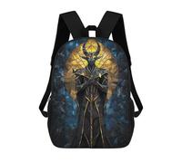 sinyumoney 3D Printed Children's School Stained Glass Demon Backpack High Capacity Travel Book Bags Fashion Rucksacks Kids School Casual Back Pack 17inch