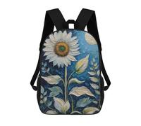 sinyumoney 3D Printed Children's School Sunflower And Moon Painting Backpack for Kids High Capacity Travel Fashion Rucksacks Kids School Bag Casual Back Pack 17inch