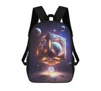 sinyumoney 3D Printed Children's School Tesseract Planet Backpack for Kids High Capacity Travel Fashion Rucksacks Kids School Bag Casual Back Pack 17inch