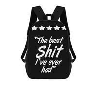 sinyumoney 3D Printed Children's School The Best Ive Ever Had Backpack for Kids High Capacity Travel Fashion Rucksacks Kids School Bag Casual Back Pack 17inch