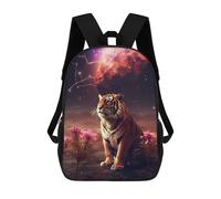 sinyumoney 3D Printed Children's School Tiger in Fantasy Landscape Backpack for Kids High Capacity Travel Fashion Rucksacks Kids School Bag Casual Back Pack 17inch