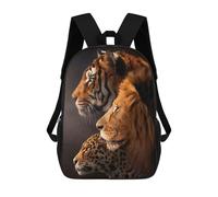 sinyumoney 3D Printed Children's School Tiger, Lion, Leopard Backpack for Kids High Capacity Travel Fashion Rucksacks Kids School Bag Casual Back Pack 17inch
