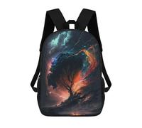 sinyumoney 3D Printed Children's School Tree of Elements Cosmic Fusion Backpack for Kids High Capacity Travel Fashion Rucksacks Kids School Bag Casual Back Pack 17inch