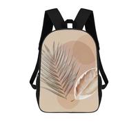 sinyumoney 3D Printed Children's School Tropical Set 02 Backpack for Kids High Capacity Travel Fashion Rucksacks Kids School Bag Casual Back Pack 17inch
