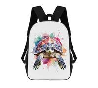sinyumoney 3D Printed Children's School Turtle Face Backpack for Kids High Capacity Travel Fashion Rucksacks Kids School Bag Casual Back Pack 17inch