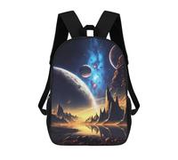 sinyumoney 3D Printed Children's School Universe Infinity Backpack High Capacity Travel Book Bags Fashion Rucksacks Kids School Casual Back Pack 17inch