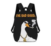 sinyumoney 3D Printed Children's School Untitled Bad Goose Duck Backpack High Capacity Travel Book Bags Fashion Rucksacks Kids School Casual Back Pack 17inch