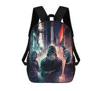 sinyumoney 3D Printed Children's School Urban Jungle Warriors Backpack for Kids High Capacity Travel Rucksacks Book Bags Kids School Bag Back Pack 17inch