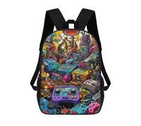 sinyumoney 3D Printed Children's School Video Game Odyssey -9 Backpack for Kids High Capacity Travel Rucksacks Book Bags Kids School Bag Back Pack 17inch