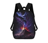 sinyumoney 3D Printed Children's School Volcano Eruption in Space Backpack for Kids High Capacity Travel Rucksacks Book Bags Kids School Bag Back Pack 17inch