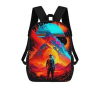 sinyumoney 3D Printed Children's School Voyager's Dawn A Cosmic Journey Backpack for Kids High Capacity Travel Fashion Rucksacks Kids School Bag Casual Back Pack 17inch