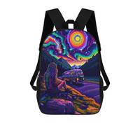 sinyumoney 3D Printed Children's School Wandering Wonder Backpack for Kids High Capacity Travel Fashion Rucksacks Kids School Bag Casual Back Pack 17inch