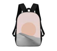 sinyumoney 3D Printed Children's School Watercolor Landscape 12 Backpack for Kids High Capacity Travel Fashion Rucksacks Kids School Bag Casual Back Pack 17inch