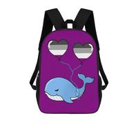 sinyumoney 3D Printed Children's School Whale Balloon Asexual Backpack for Kids High Capacity Travel Fashion Rucksacks Kids School Bag Casual Back Pack 17inch