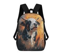 sinyumoney 3D Printed Children's School Wild Bull Roaring in Flames Backpack High Capacity Travel Book Bags Fashion Rucksacks Kids School Casual Back Pack 17inch