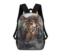 sinyumoney 3D Printed Children's School Wild Tiger Portrait -2 Backpack for Kids High Capacity Travel Rucksacks Book Bags Kids School Bag Back Pack 17inch