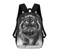 sinyumoney 3D Printed Children's School Wild Tiger Roar Backpack High Capacity Travel Book Bags Fashion Rucksacks Kids School Casual Back Pack 17inch
