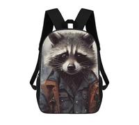 sinyumoney 3D Printed Children's School Winter Raccoon Guardian Backpack for Kids High Capacity Travel Fashion Rucksacks Kids School Bag Casual Back Pack 17inch