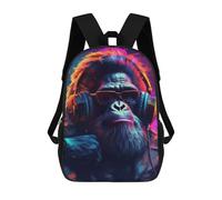 sinyumoney 3D Printed Chill Monkey -1 Children Backpacks Kids Cute School Backpack Outdoor Casual Daypack for Boys Middle School Students 17inch