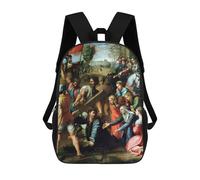 sinyumoney 3D Printed Christ Falling by Raphael School Bags Kids Backpacks Casual Fashion Backpacks Book Bags for Boys Elementary And Middle School Students 17inch
