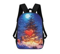 sinyumoney 3D Printed Christmas Night Wonderland School Backpack Book 17inch Bags Fashion Backpacks Large Capacity Backpack Children Travel Rucksacks