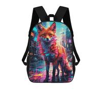 sinyumoney 3D Printed City Slicker Fox Children's 17inch School Backpack for Kids High Capacity Travel Rucksacks Fashion Book Bags Kids School Bag