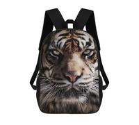 sinyumoney 3D Printed Close-Up Tiger Portrait School Backpack With Big Pockets for Kids Children's Backpacks Boy Girl Book Bags Kids School Bag 17inch