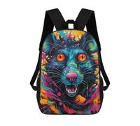 sinyumoney 3D Printed Colorful Abstract Animal Portrait School Backpack With Big Pockets for Kids, Children's Backpacks Book Bags Kids School Bag 17inch