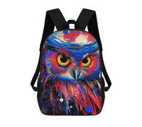 sinyumoney 3D Printed Colorful Abstract Owl Art-6 School Backpack With Big Pockets for Kids, Children's Backpacks Book Bags Kids School Bag 17inch