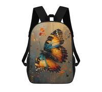 sinyumoney 3D Printed Colorful Butterfly Painting School Backpack With Big Pockets for Kids, Children's Backpacks Book Bags Kids School Bag 17inch