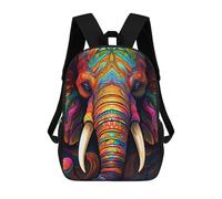 sinyumoney 3D Printed Colorful Elephant Artwork-29 School Backpack With Big Pockets for Kids, Children's Backpacks Book Bags Kids School Bag 17inch
