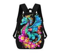 sinyumoney 3D Printed Colorful Fantasy Dragon Art-6 School Backpack With Big Pockets for Kids, Children's Backpacks Book Bags Kids School Bag 17inch