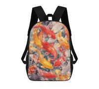 sinyumoney 3D Printed Colorful Koi Fish Painting-8 School Backpack for Kids Children's 17inch Backpacks Boy Girl Book Bags Kids School Bag