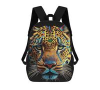sinyumoney 3D Printed Colorful Leopard Portrait-19 School Backpack With Big Pockets for Kids Children's Backpacks Boy Girl Book Bags Kids School Bag 17inch