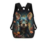 sinyumoney 3D Printed Colorful Mosaic Dog Portrait School Backpack With Big Pockets for Kids Children's Backpacks Boy Girl Book Bags Kids School Bag 17inch