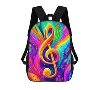 sinyumoney 3D Printed Colorful Music Note Art-1 School Backpack for Kids Children's 17inch Backpacks Boy Girl Book Bags Kids School Bag