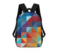 sinyumoney 3D Printed Colorful Pattern E Children Backpacks Kids Cute School Backpack Outdoor Casual Daypack for Boys Middle School Students 17inch