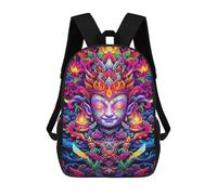 sinyumoney 3D Printed Colorful Spiritual Artwork-2 School Backpack Book 17inch Bags Fashion Backpacks Large Capacity Backpack Children Travel Rucksacks