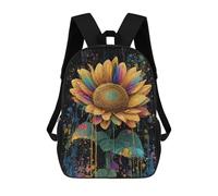 sinyumoney 3D Printed Colorful Sunflower Art Print School Backpack for Kids Children's 17inch Backpacks Boy Girl Book Bags Kids School Bag