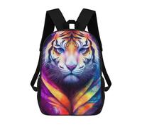 sinyumoney 3D Printed Colorful Tiger Portrait Artwork School Backpack With Big Pockets for Kids, Children's Backpacks Book Bags Kids School Bag 17inch